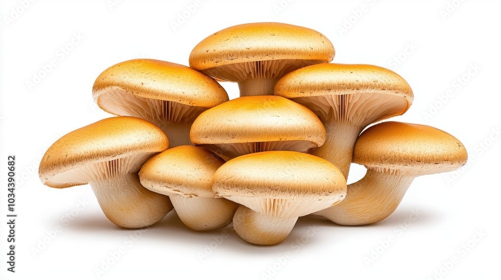 A photostock images of dry mushrooms stacked together, isolated on white background, High Quality A photostock images of dry mushrooms stacked together, isolated on white background, High Quality