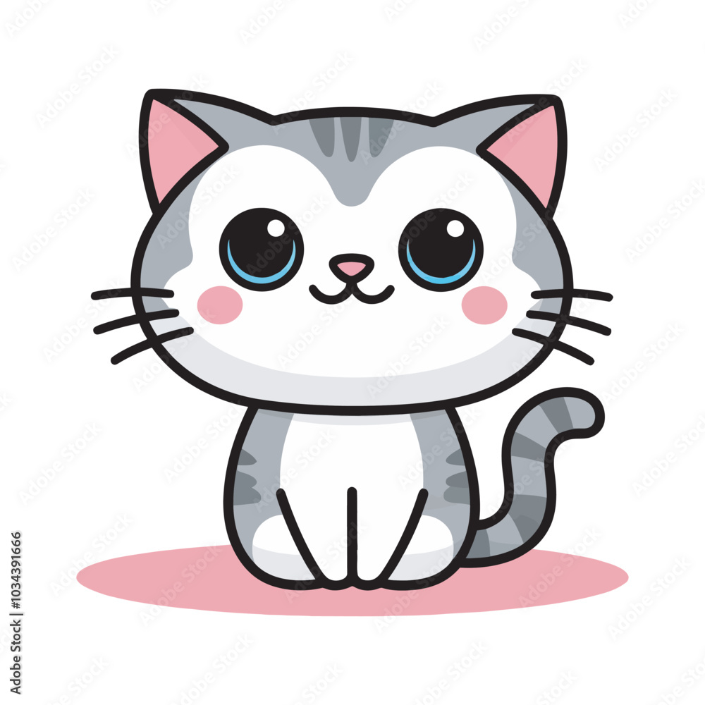 Obraz premium cute cat vector illustration
