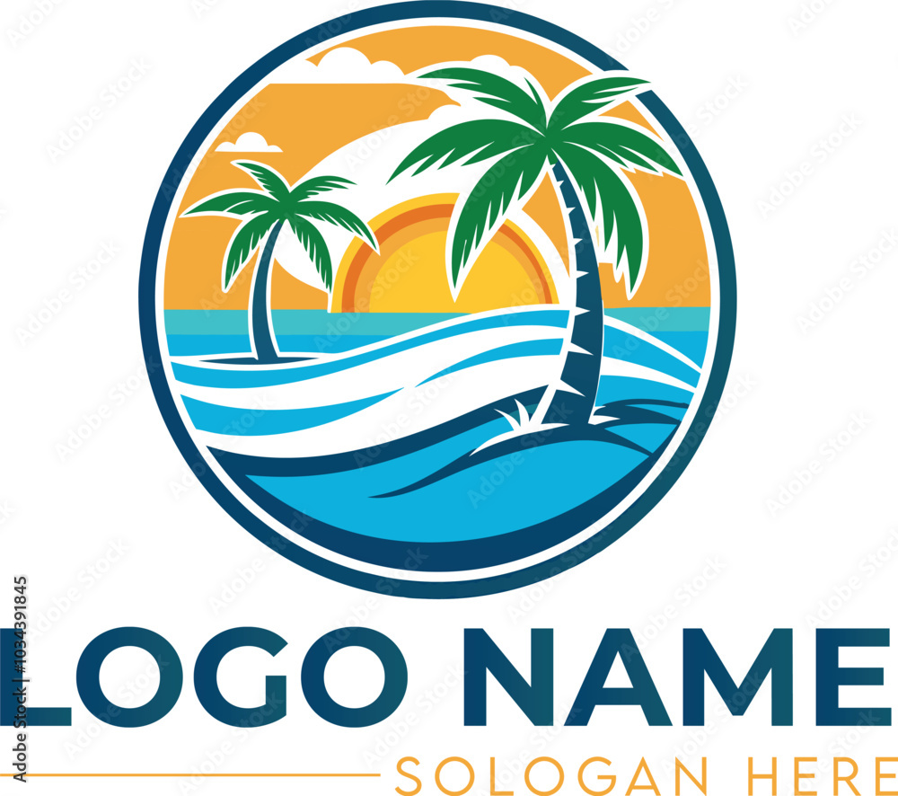 Obraz premium Beach Logo Design 