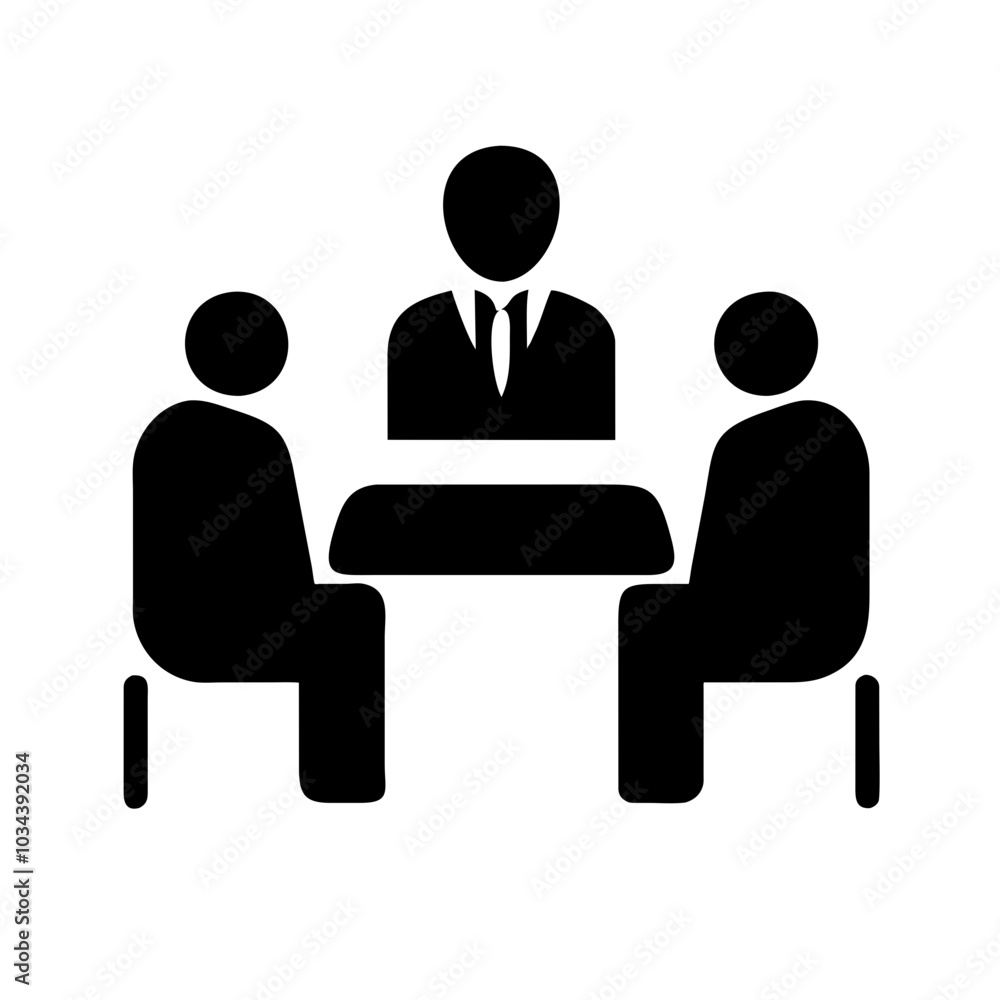 A Meeting Icon Representing Collaboration and Discussion A Meeting Icon Representing Collaboration and Discussion