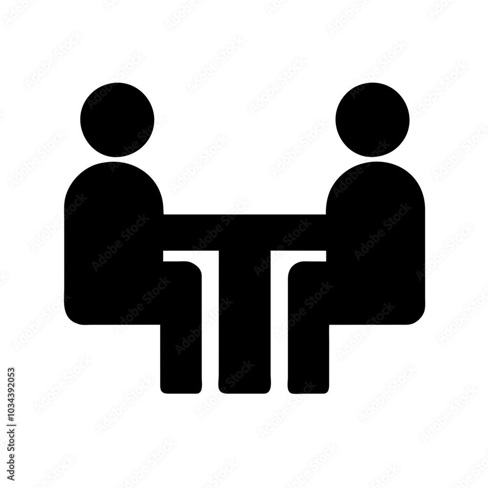 A Meeting Icon Representing Collaboration and Discussion A Meeting Icon Representing Collaboration and Discussion