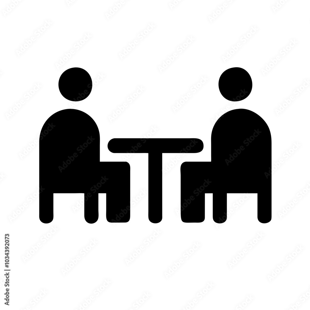 A Meeting Icon Representing Collaboration and Discussion A Meeting Icon Representing Collaboration and Discussion