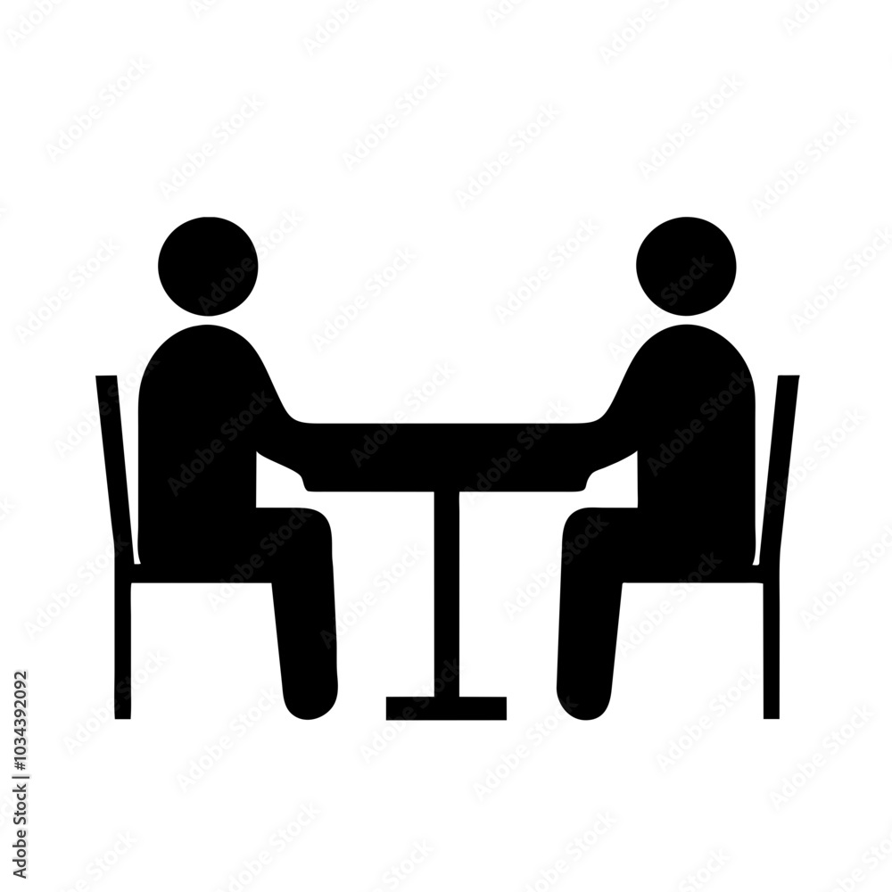 A Meeting Icon Representing Collaboration and Discussion A Meeting Icon Representing Collaboration and Discussion