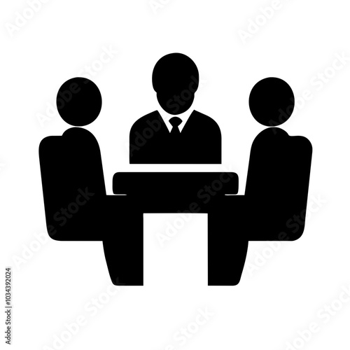 A Meeting Icon Representing Collaboration and Discussion