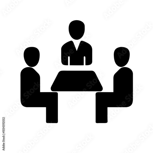 A Meeting Icon Representing Collaboration and Discussion