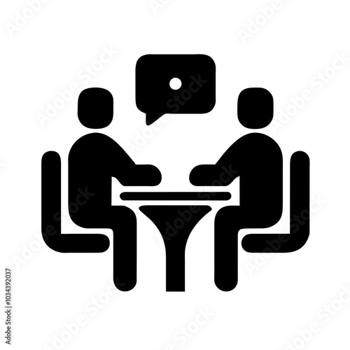 A Meeting Icon Representing Collaboration and Discussion