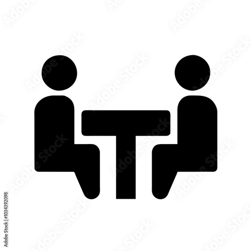 A Meeting Icon Representing Collaboration and Discussion