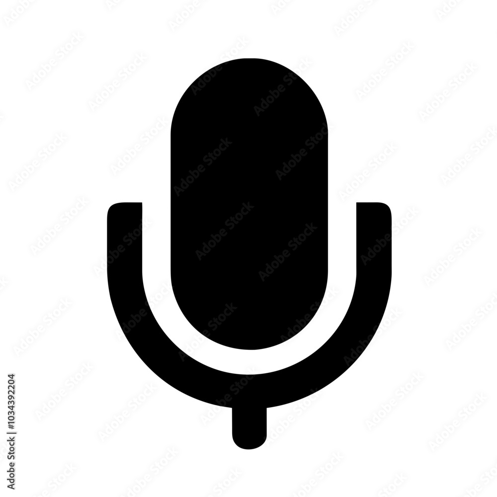A Microphone Icon Representing Sound Capture A Microphone Icon Representing Sound Capture