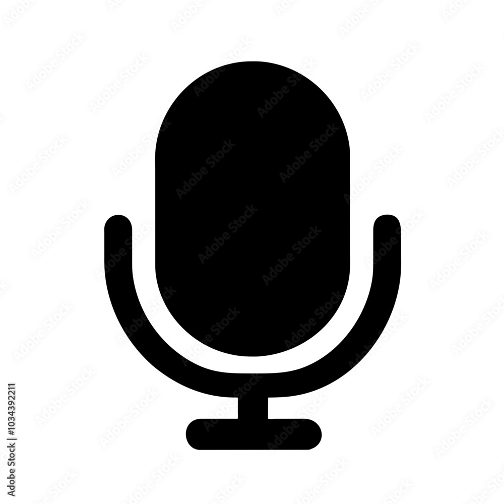 A Microphone Icon Representing Sound Capture A Microphone Icon Representing Sound Capture