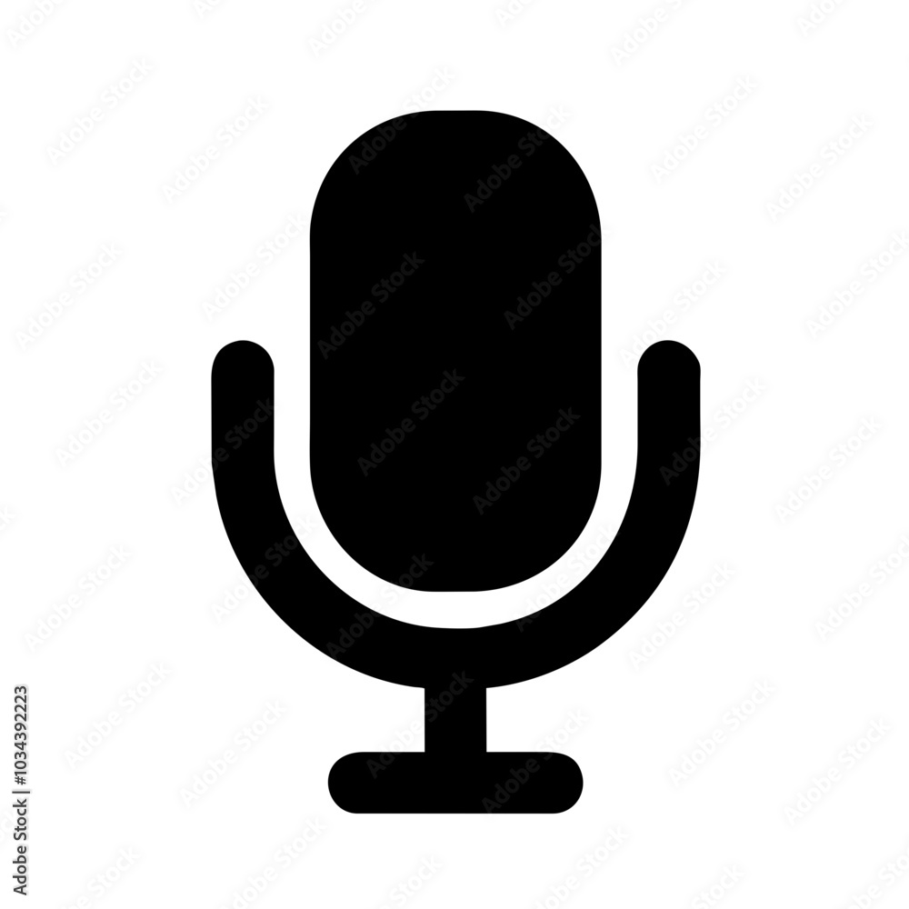 A Microphone Icon Representing Sound Capture A Microphone Icon Representing Sound Capture