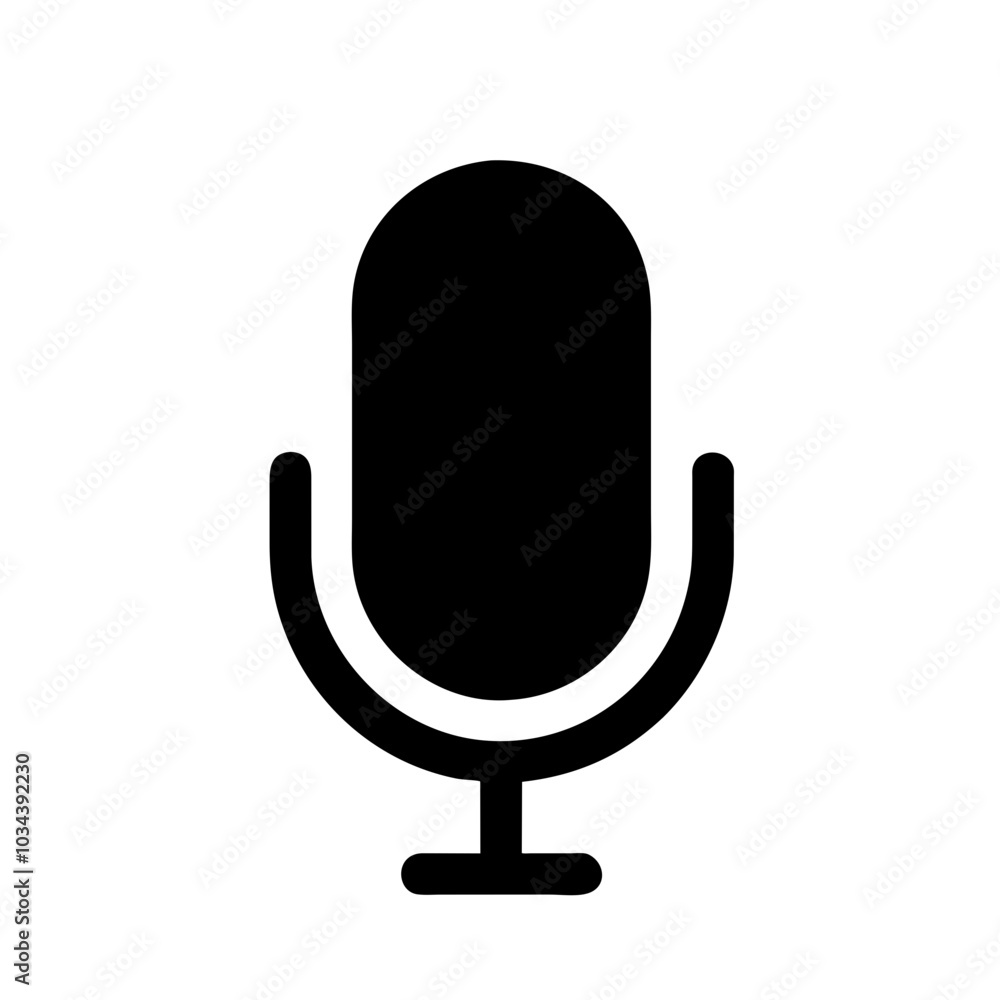 A Microphone Icon Representing Sound Capture A Microphone Icon Representing Sound Capture