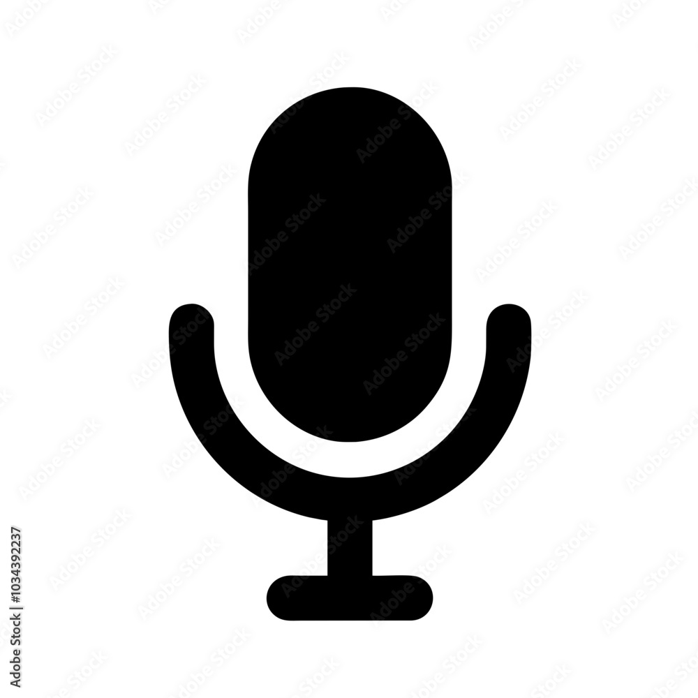 A Microphone Icon Representing Sound Capture A Microphone Icon Representing Sound Capture