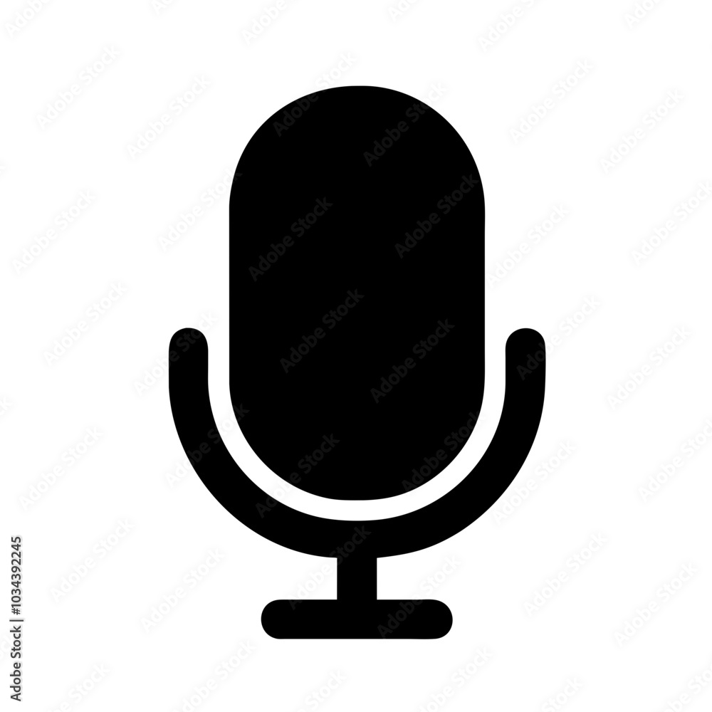 A Microphone Icon Representing Sound Capture A Microphone Icon Representing Sound Capture