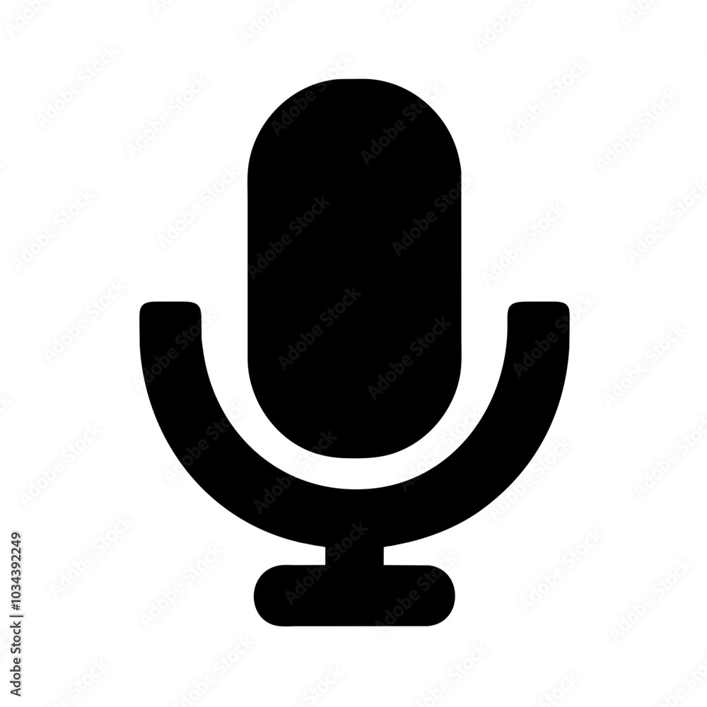 A Microphone Icon Representing Sound Capture A Microphone Icon Representing Sound Capture