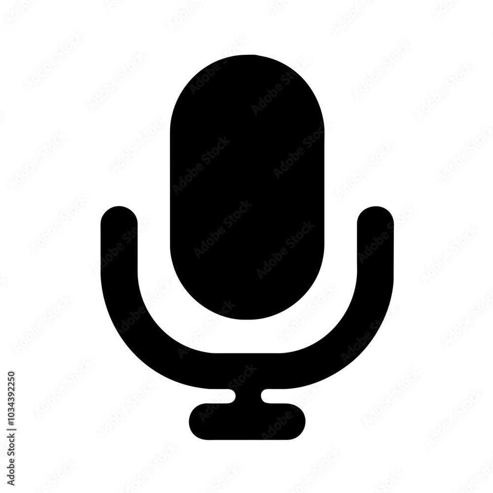 A Microphone Icon Representing Sound Capture A Microphone Icon Representing Sound Capture