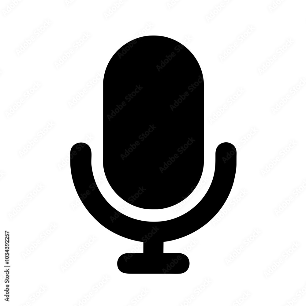 A Microphone Icon Representing Sound Capture A Microphone Icon Representing Sound Capture