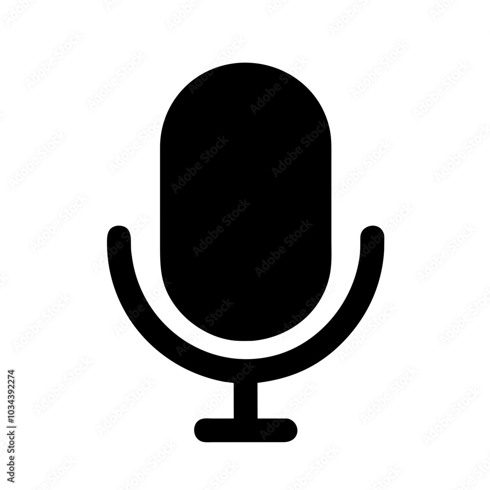 A Microphone Icon Representing Sound Capture A Microphone Icon Representing Sound Capture