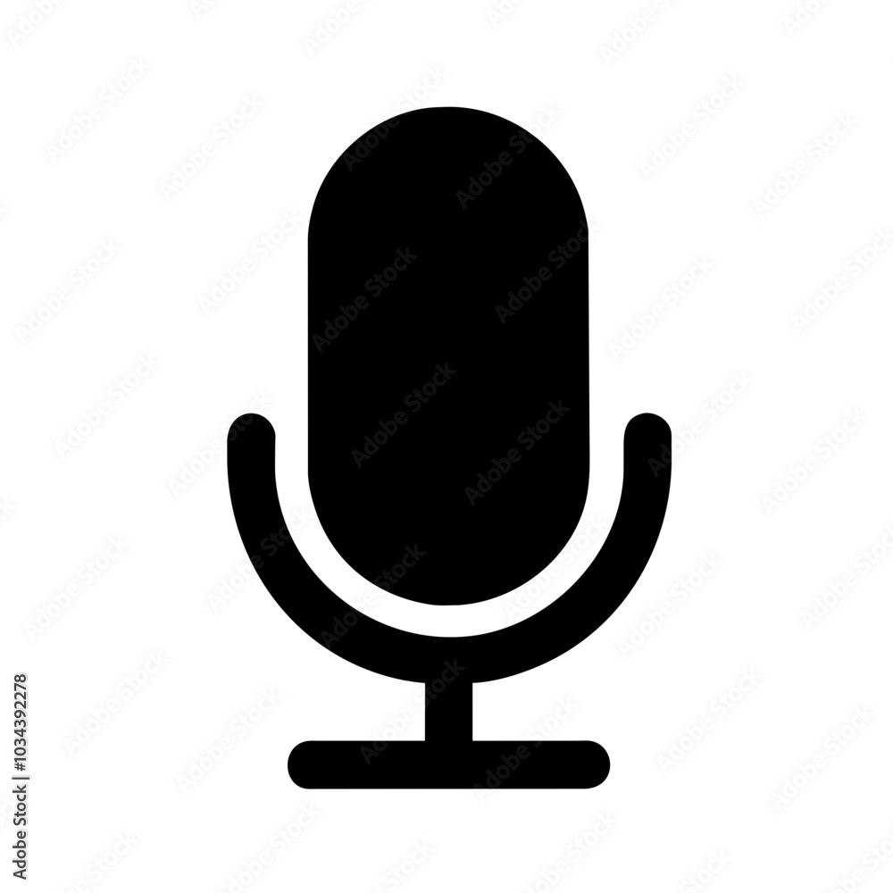 A Microphone Icon Representing Sound Capture A Microphone Icon Representing Sound Capture