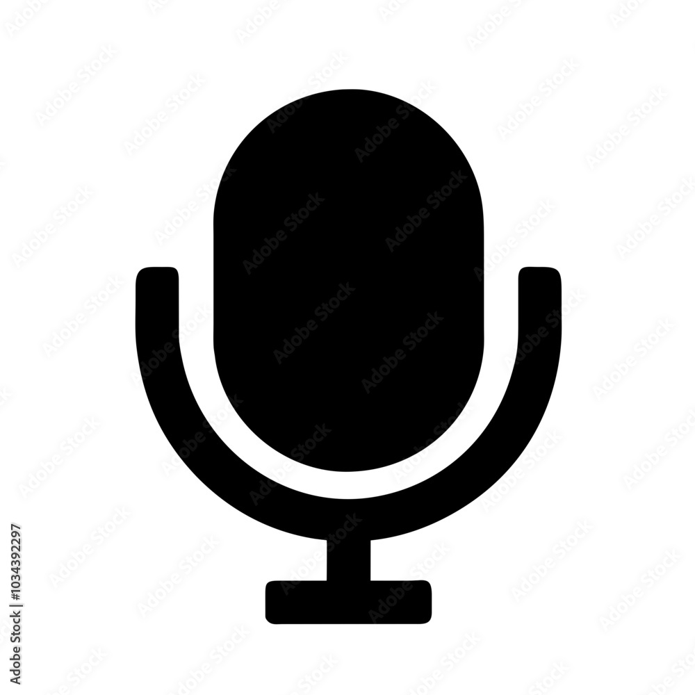 A Microphone Icon Representing Sound Capture A Microphone Icon Representing Sound Capture