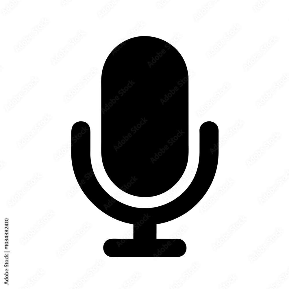 A Microphone Icon Representing Sound Capture A Microphone Icon Representing Sound Capture
