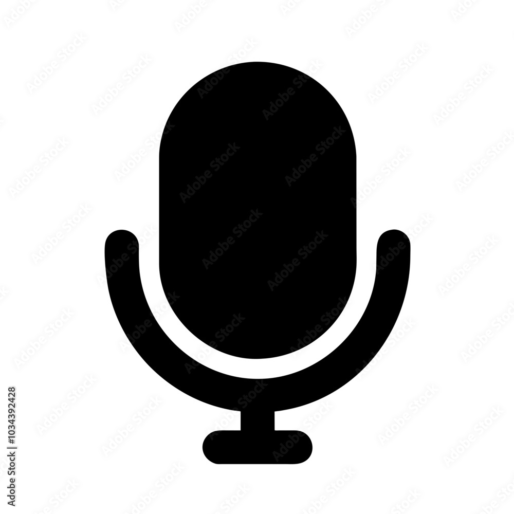 A Microphone Icon Representing Sound Capture A Microphone Icon Representing Sound Capture