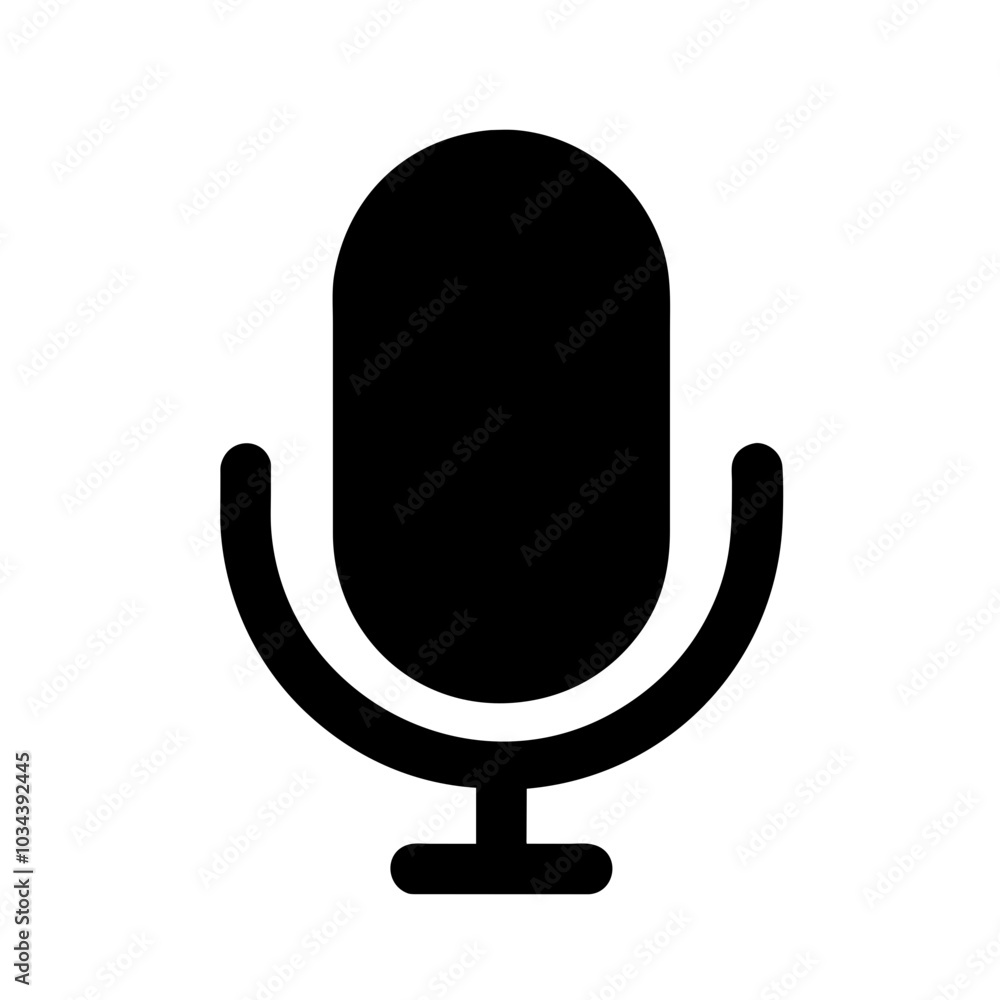 A Microphone Icon Representing Sound Capture A Microphone Icon Representing Sound Capture