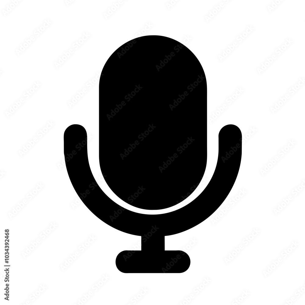 A Microphone Icon Representing Sound Capture A Microphone Icon Representing Sound Capture