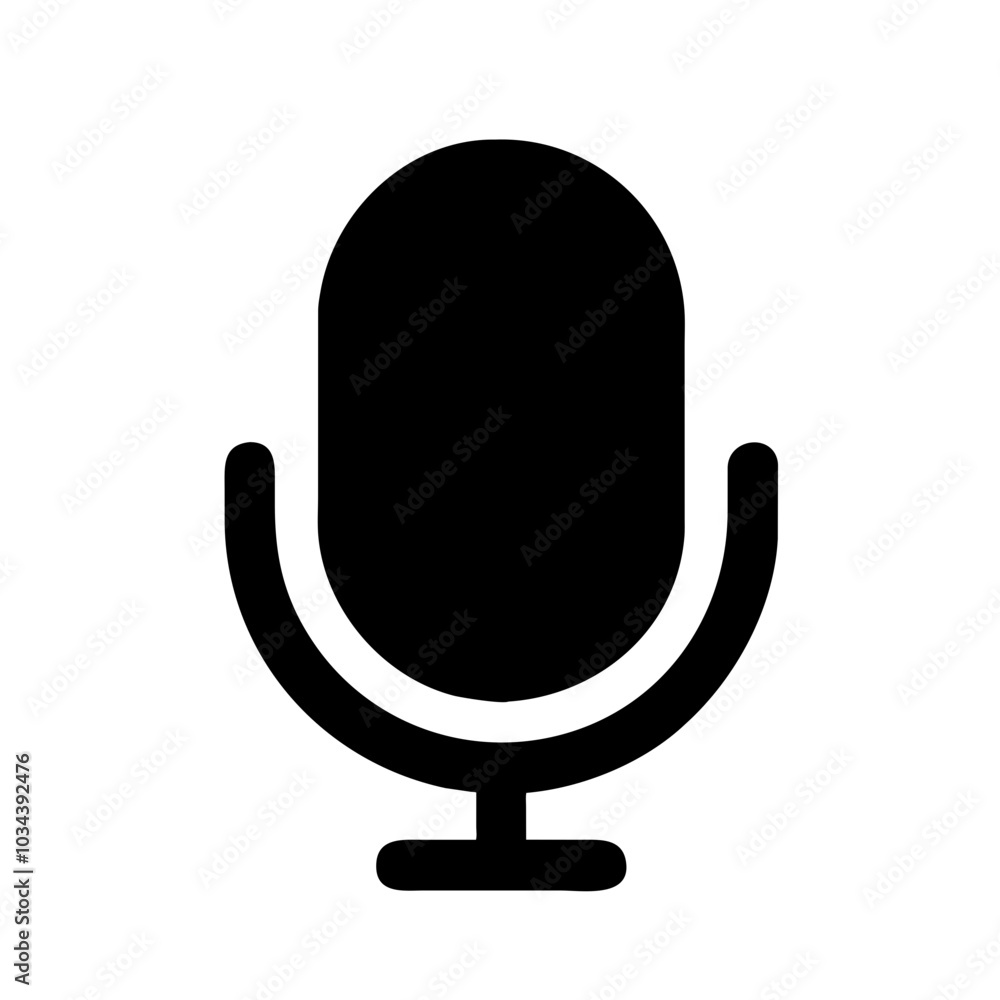 A Microphone Icon Representing Sound Capture A Microphone Icon Representing Sound Capture