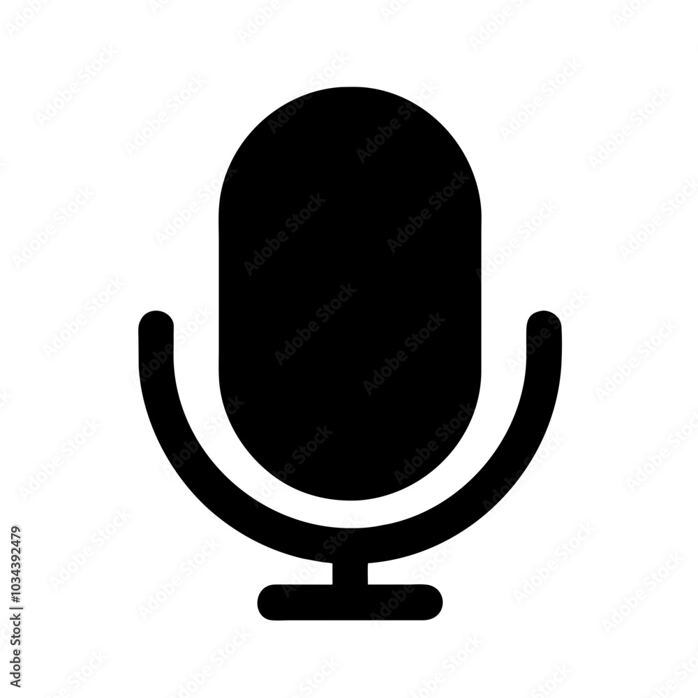 A Microphone Icon Representing Sound Capture A Microphone Icon Representing Sound Capture