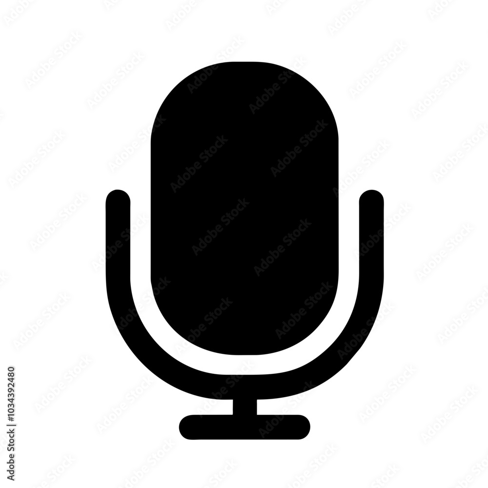 A Microphone Icon Representing Sound Capture A Microphone Icon Representing Sound Capture