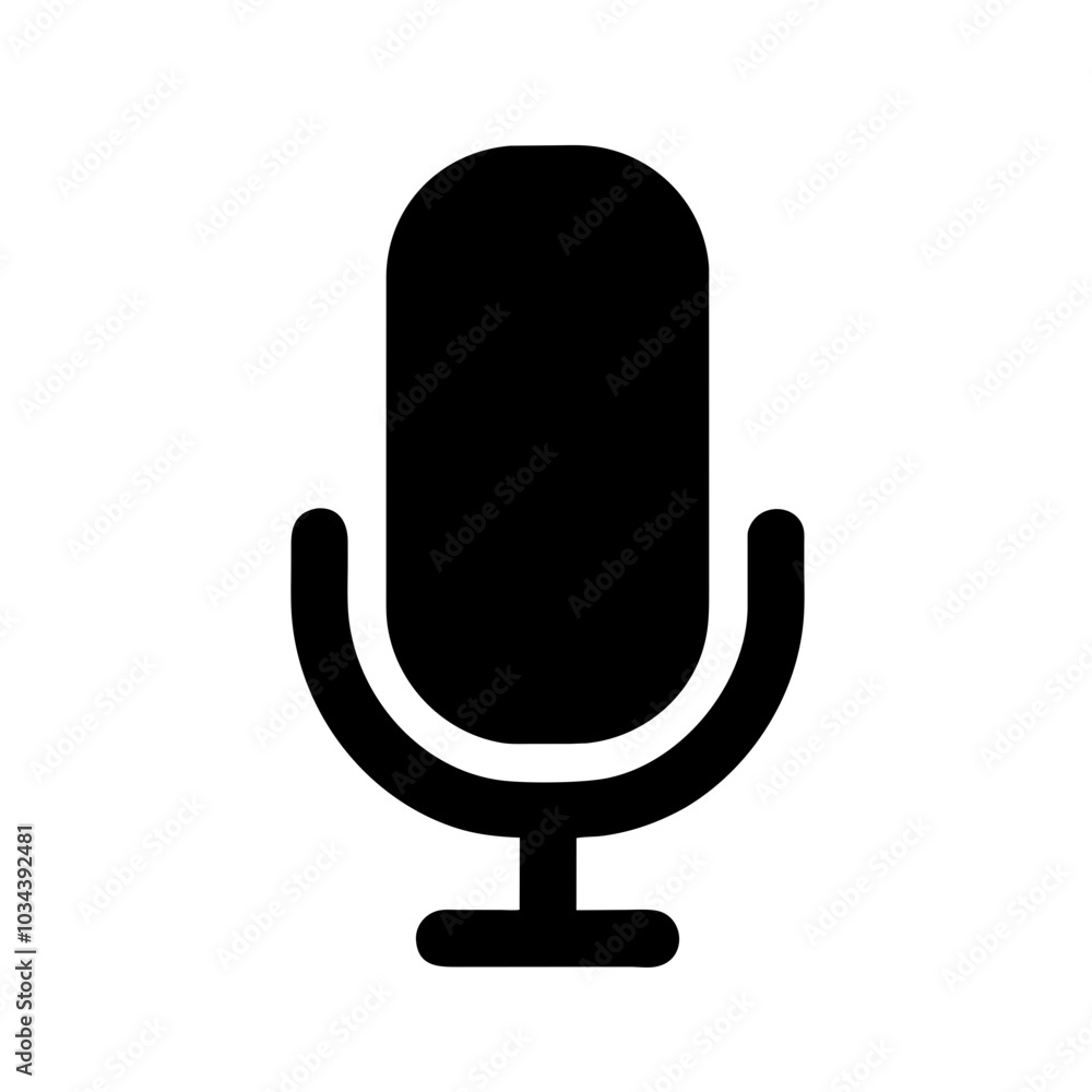 A Microphone Icon Representing Sound Capture A Microphone Icon Representing Sound Capture