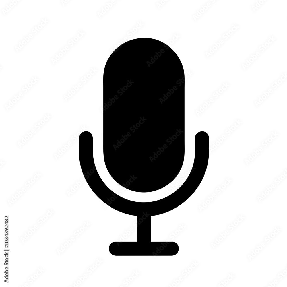 A Microphone Icon Representing Sound Capture A Microphone Icon Representing Sound Capture