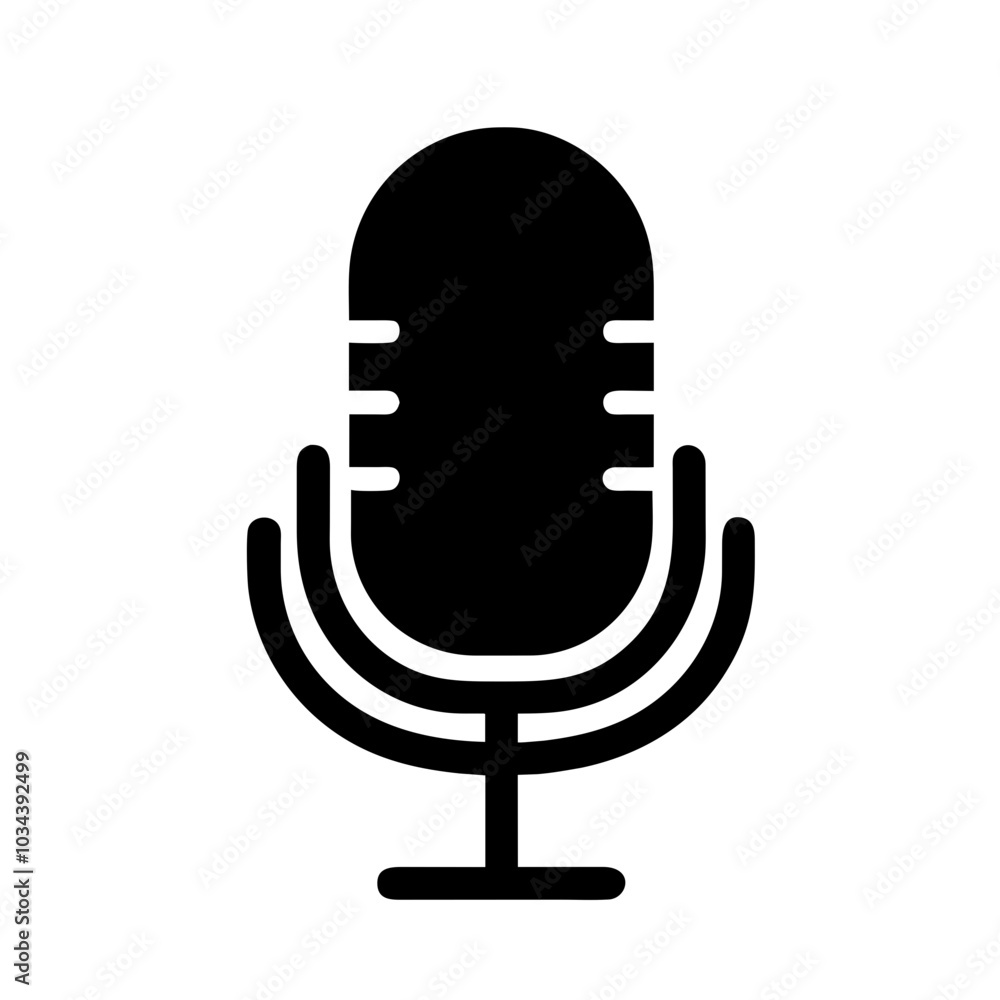 A Microphone Icon Representing Sound Capture A Microphone Icon Representing Sound Capture