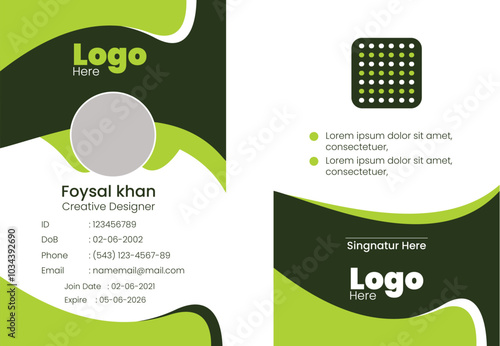 Template for producing business ID cards.