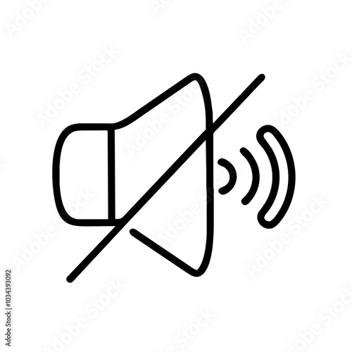 A Mute Icon Representing Sound Control