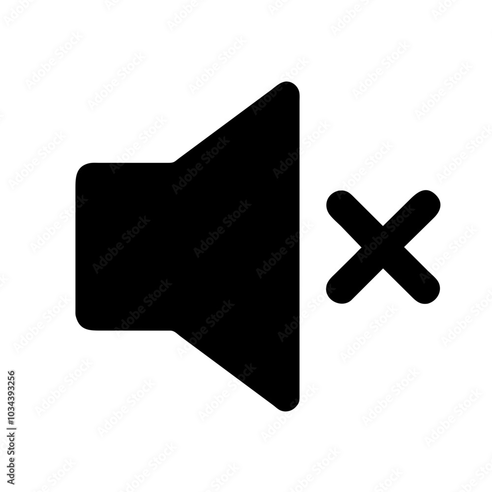 A Mute Icon Representing Sound Control A Mute Icon Representing Sound Control