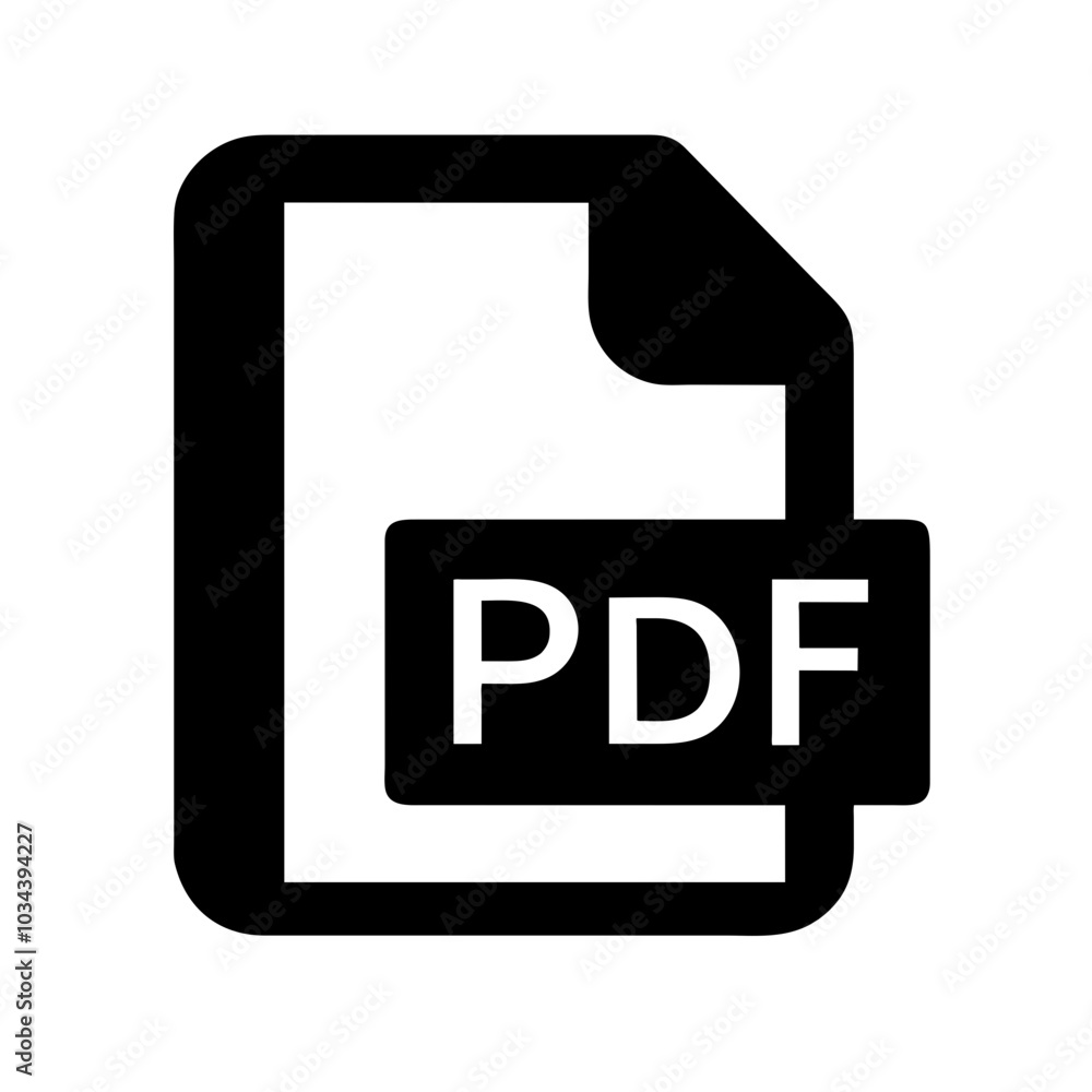 A PDF Icon Representing Document Format A PDF Icon Representing Document Format