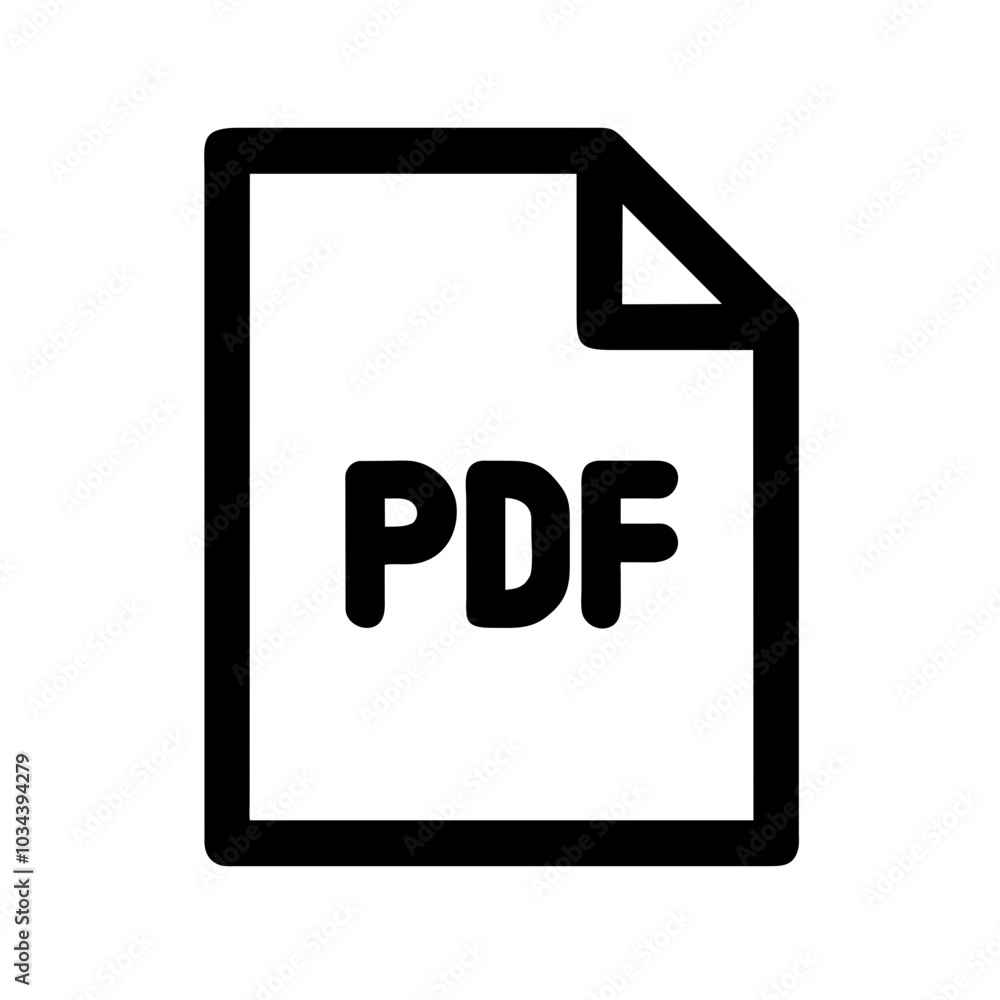 A PDF Icon Representing Document Format A PDF Icon Representing Document Format