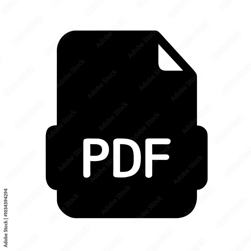A PDF Icon Representing Document Format A PDF Icon Representing Document Format