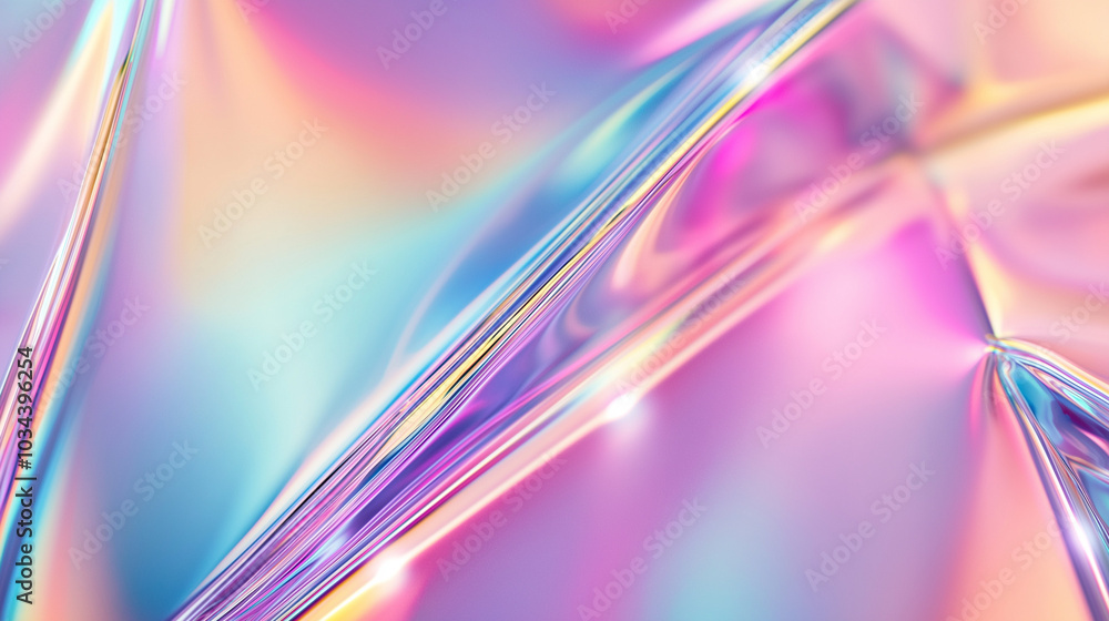 Holographic gradient background with iridescent colors and smooth flowing textures. Holographic gradient background with iridescent colors and smooth flowing textures.