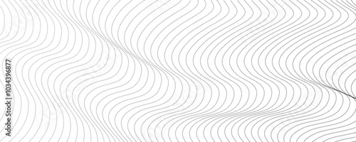 Wallpaper Mural Halftone monochrome background with flowing dots Torontodigital.ca