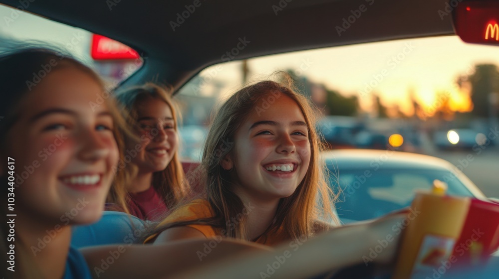 a group of girls sitting in a car a group of girls sitting in a car