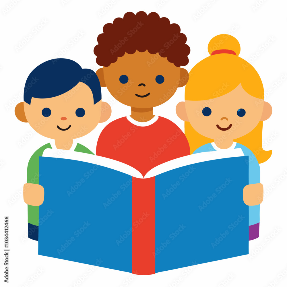 kids reading a book kids reading a book