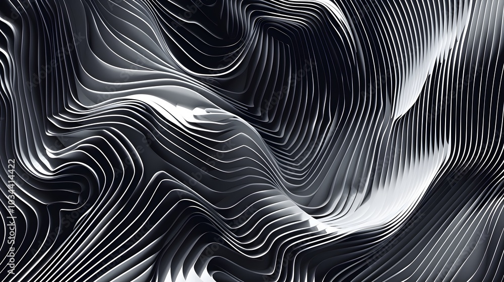 abstract background design. Modern wavy line pattern (guilloche curves) in monochrome colors. Premium stripe texture for banner, business
abstract background design. Modern wavy line pattern (guilloche curves) in monochrome colors. Premium stripe texture for banner, business