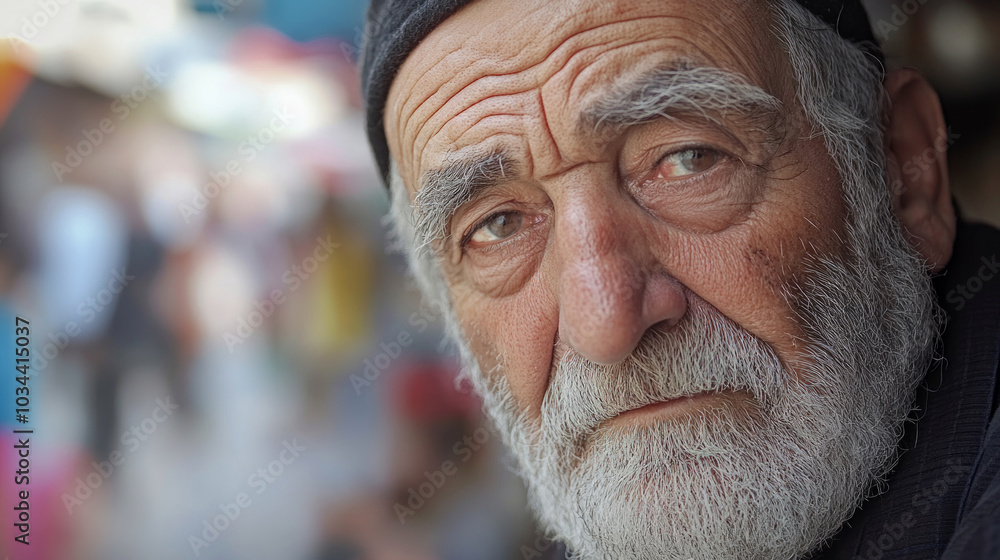 Senior middle eastern man looking at camera Senior middle eastern man looking at camera