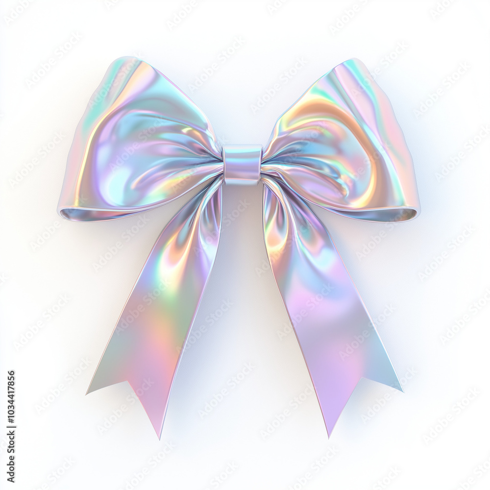a holographic bow,a festive bow,a bow for a spectacular gift a holographic bow,a festive bow,a bow for a spectacular gift