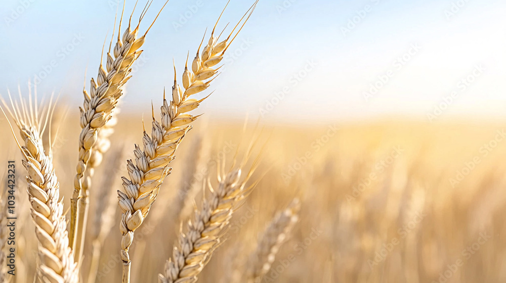 A vibrant field of golden wheat swaying gently in the breeze, captured during the golden hour. A vibrant field of golden wheat swaying gently in the breeze, captured during the golden hour.