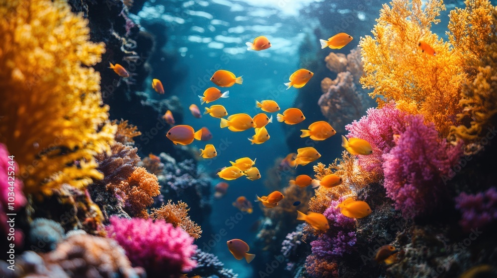 Vibrant Coral Reef with Fish Vibrant Coral Reef with Fish