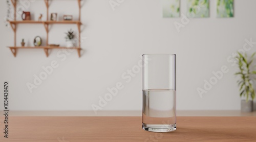 Cuadro en lienzo A half glass of water