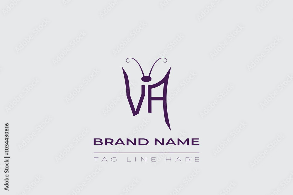VA Butterfly logo design. Butterfly initials V and A line art logo template. This design can be used in cosmetics fashion and jewelry. VA Butterfly logo design. Butterfly initials V and A line art logo template. This design can be used in cosmetics fashion and jewelry.